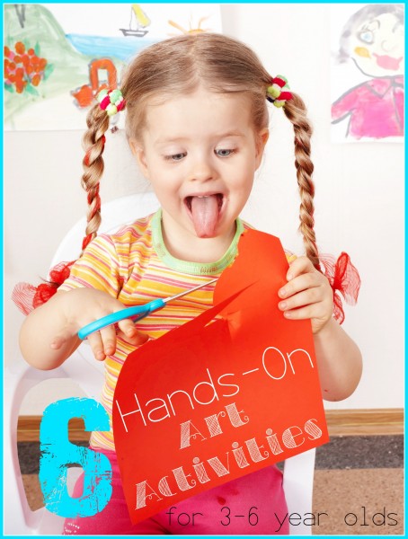 Art education is crucial to emotional, mental, and physical development. Supplement your preschooler's art education with these fun hands-on art activities! 6 Hands-On Art Activities for 3-6 Year Olds - Tipsaholic, #art, #kids, #preschool, #homeschool, #preschoolactivities, #painting