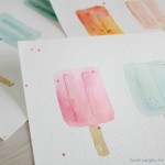 Summer Printable Watercolor Popsicle Wall Art Set For Mantel Or Gallery Wall, Sarah Langtry For Remodelaholic