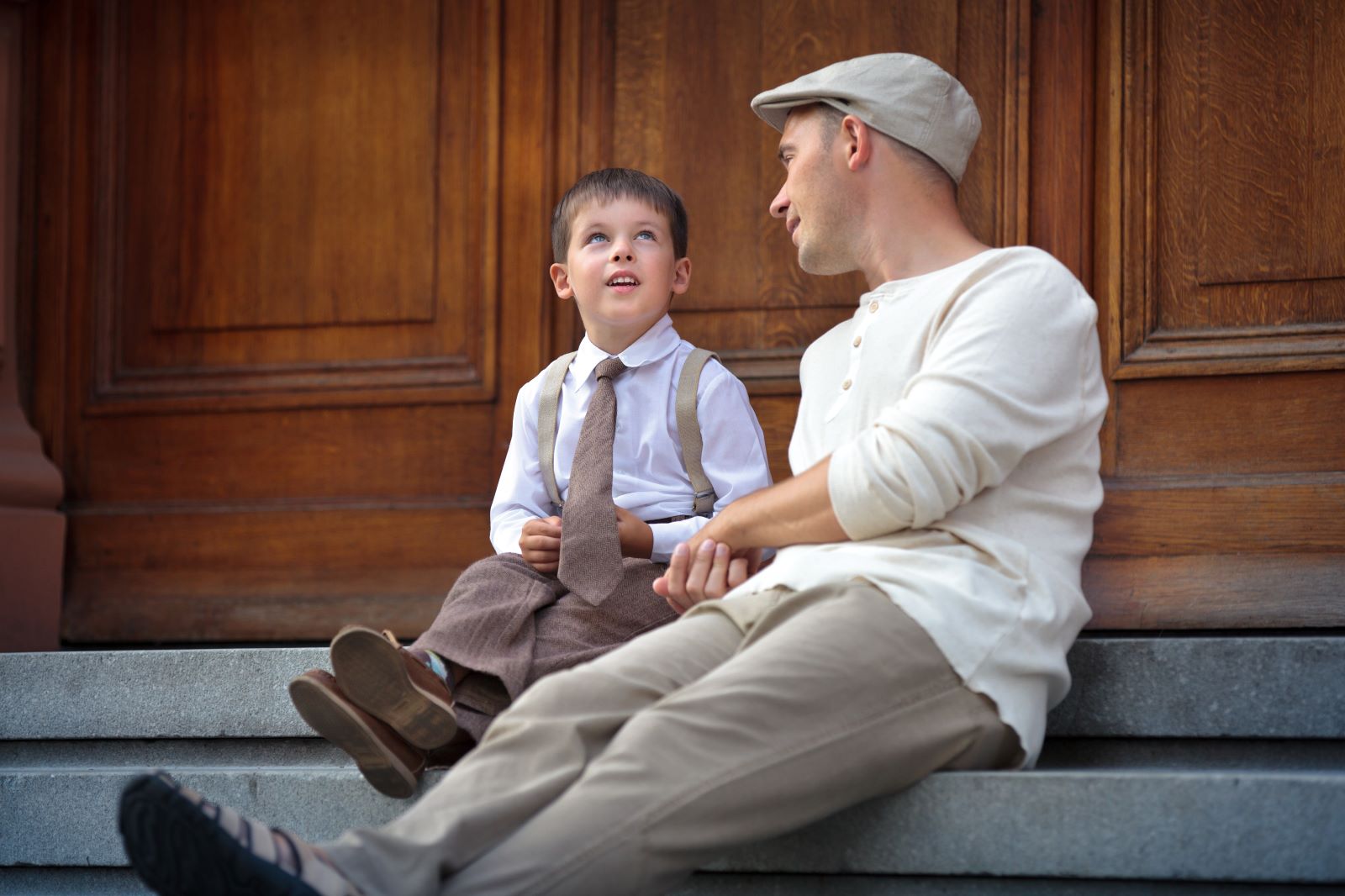 Son Talking To Dad