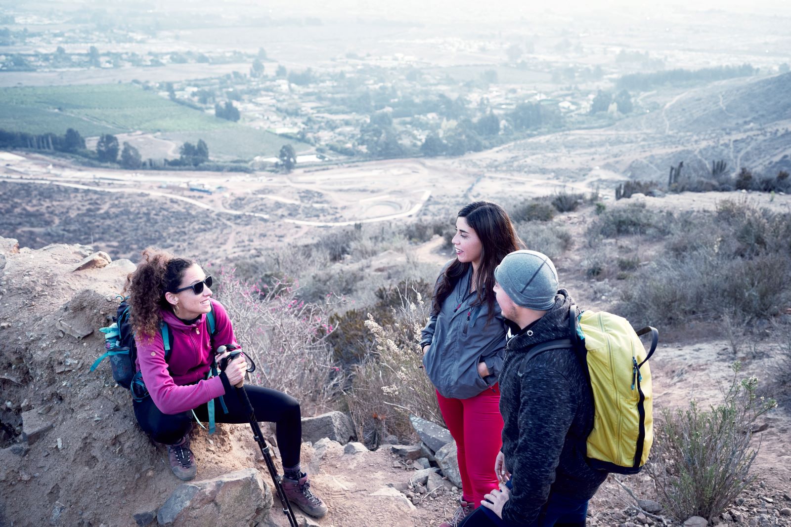 Hiker Communicating